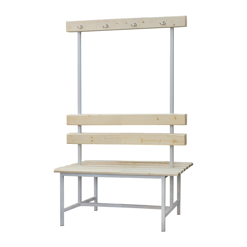 Лавка гардеробна УХЛ-МАШ (2 СВ-1000) двостороння з вішалкою